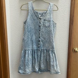 EUC VINTAGE | Acid wash denim dress